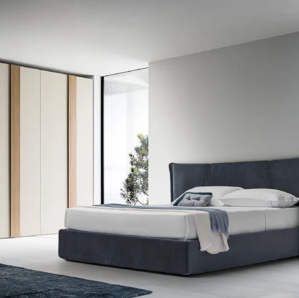 Letto in tessuto con box contenitore e testiera Ghibli Box di SantaLucia