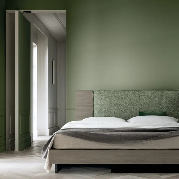 Letto in melaminico e tessuto Plinio di SantaLucia