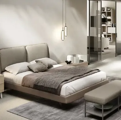 Letto Felis M14 con testiera imbottita di Moretti Compact Giorno Notte