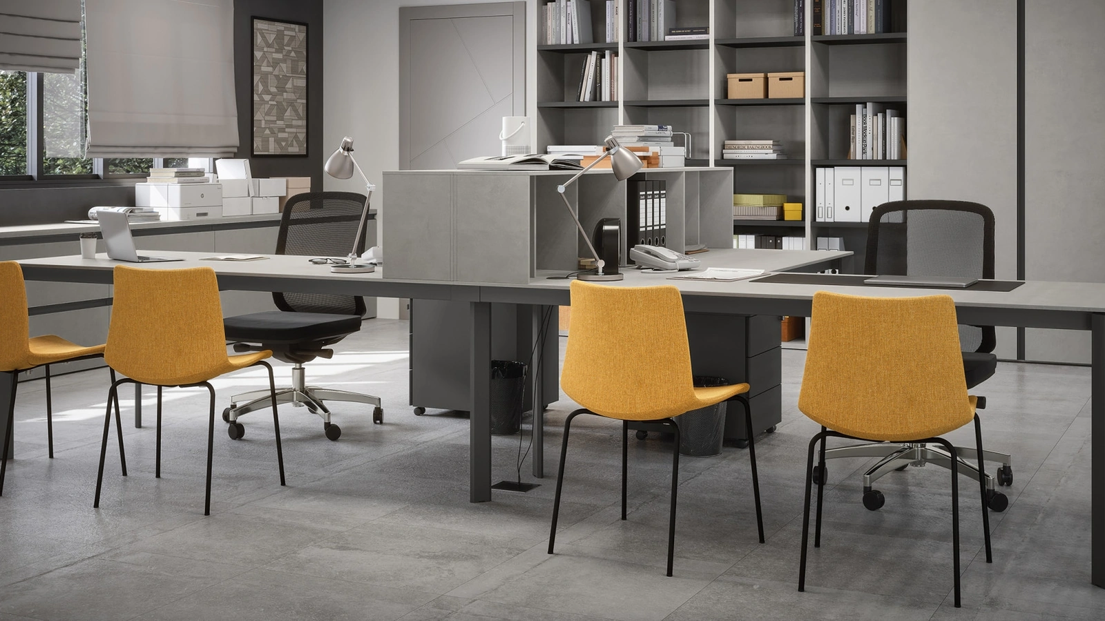 Sedia Ospiti in tessuto con gambe in metallo Sneek di Cinquanta3