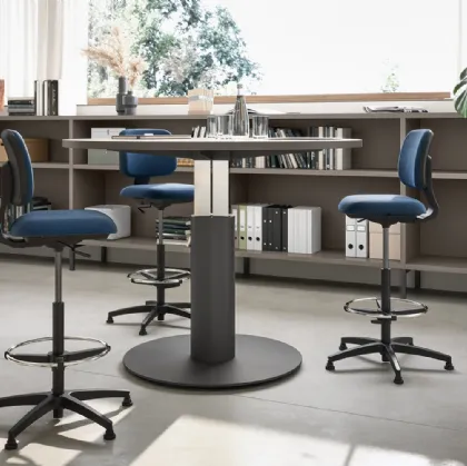 Sgabello Ospiti su ruote Helsinki di Cinquanta3